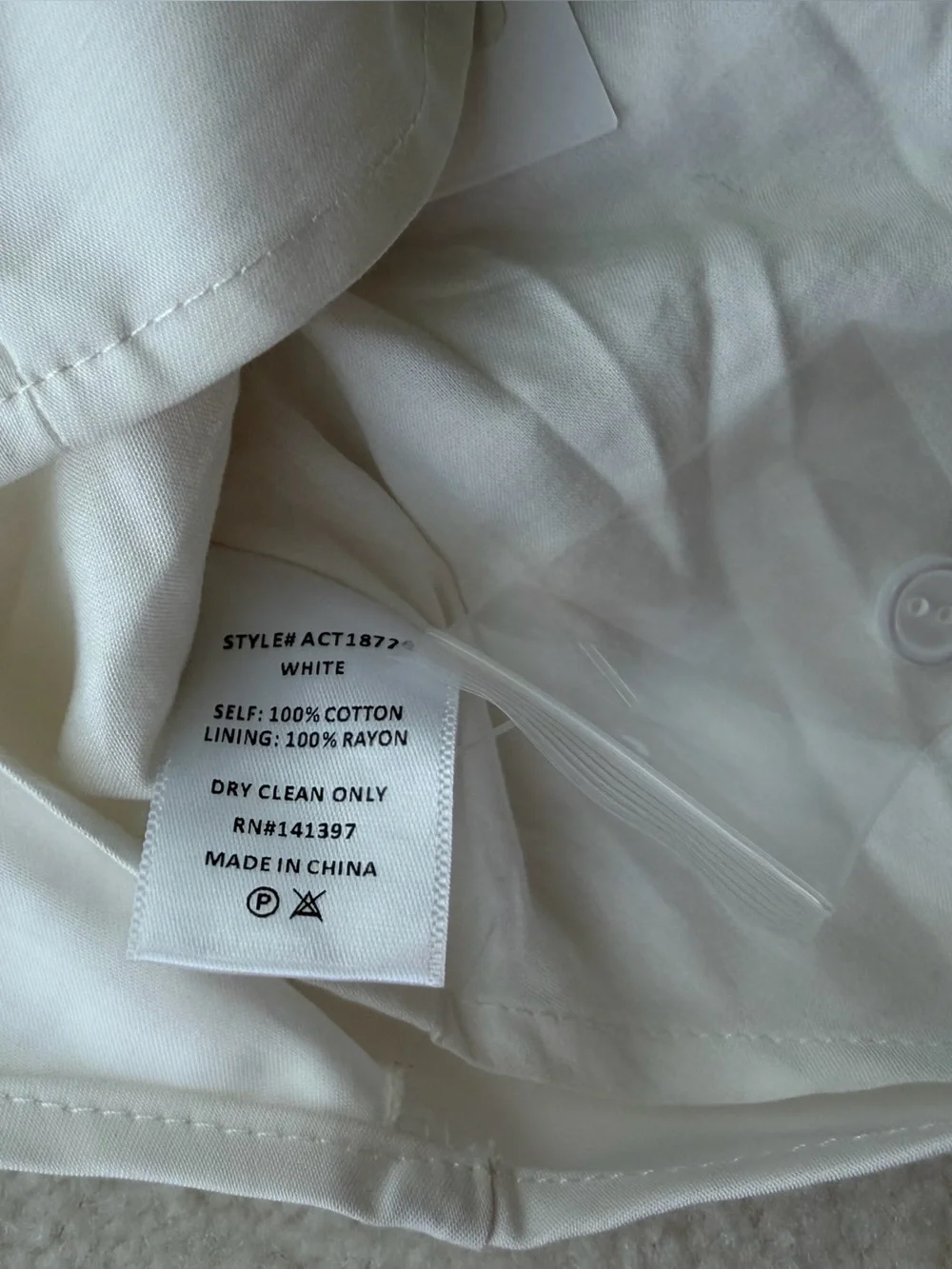 BNWT Astr Nessah White Strapless Asymmetrical Ruched Button Up Top